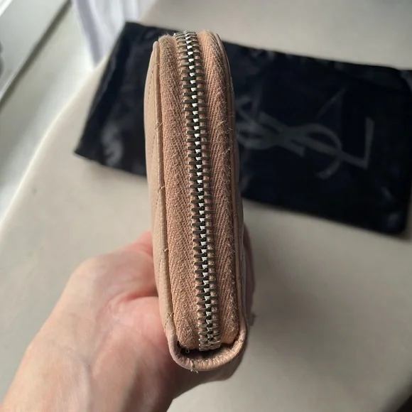 YSL wallet in blush pink silver hardware with dust bag and COA - Picture 7 of 16